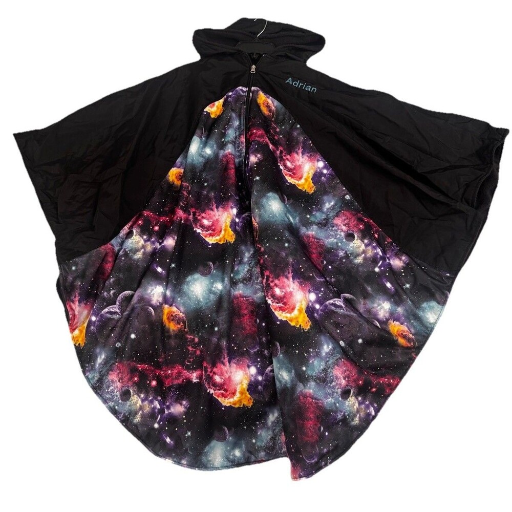 Adaptive Wheelchair Cape Jacket Adrian Galaxy Print Hooded Coat Adult